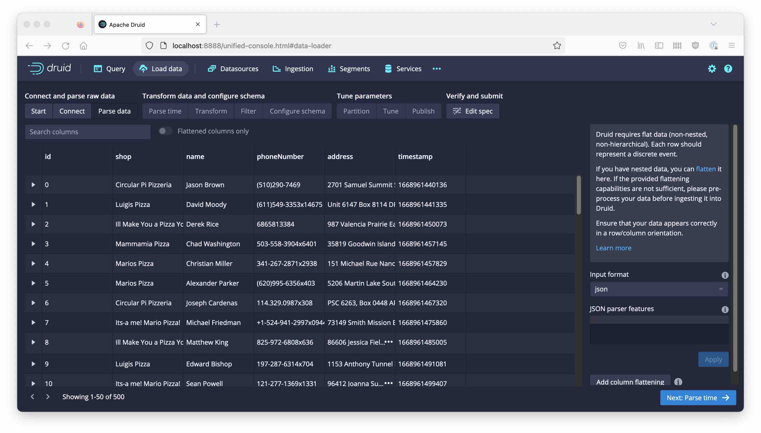 Parse Kafka fields