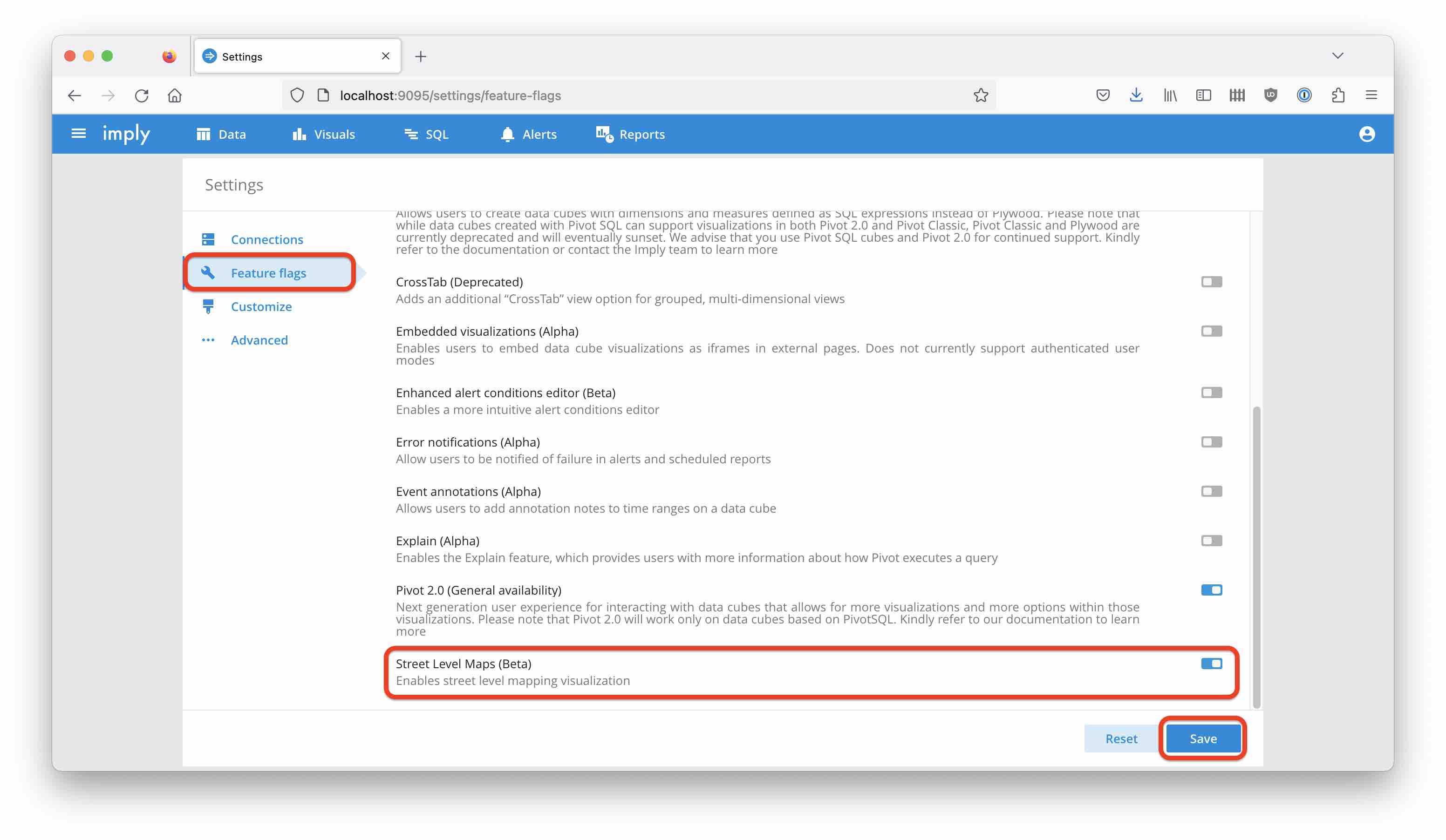 Pivot Settings for flag